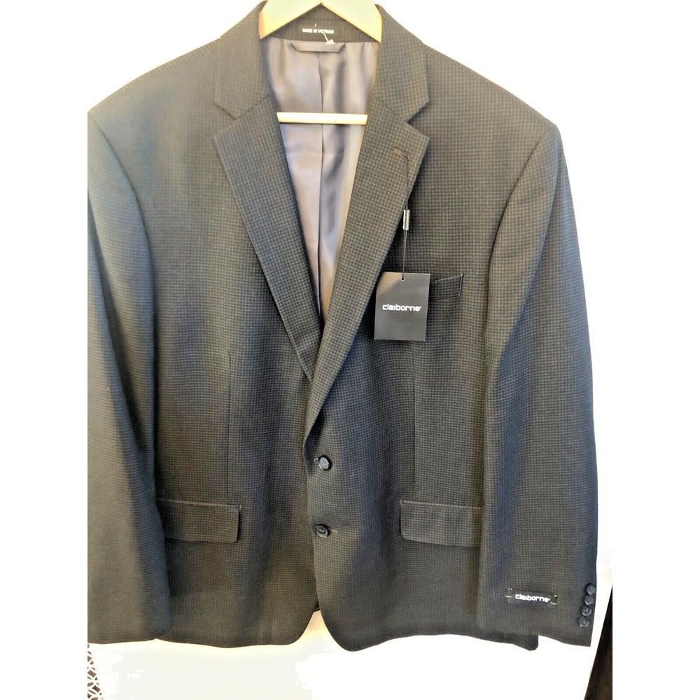 Liz Claiborne Men's Blazer/Jacket Pinstripe Charcoal Gray Lined NWT $160 48REG